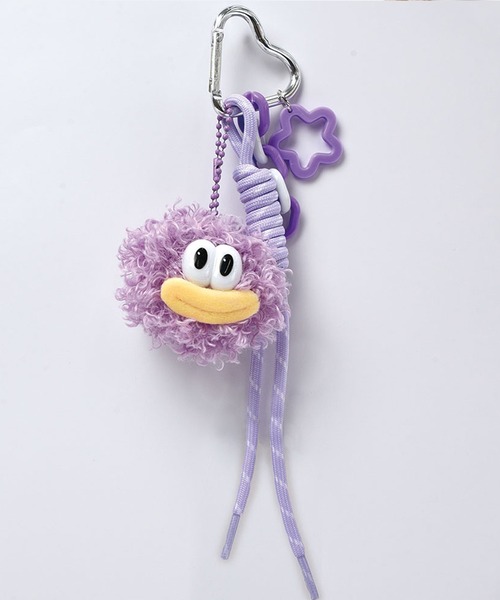 VitaFelice（ヴィータフェリーチェ）の「カラフルモンスター ファーキーホルダー（コードストラップ付き バッグチャーム）（チャーム・レディース・ブラウン/グリーン/パープル/オレンジ/ブラック/グレー・FREE）」の15枚目の写真
