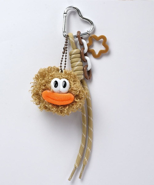 VitaFelice（ヴィータフェリーチェ）の「カラフルモンスター ファーキーホルダー（コードストラップ付き バッグチャーム）（チャーム・レディース・ブラウン/グリーン/パープル/オレンジ/ブラック/グレー・FREE）」の17枚目の写真