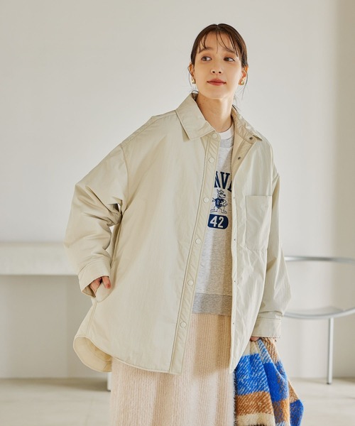 セール】【撥水・防風・マシンウォッシャブル・軽量・保温】中綿シャツ