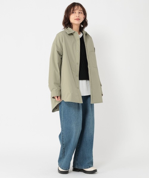 studio CLIP（スタディオクリップ）の「【撥水・防風・マシンウォッシャブル・軽量・保温】中綿シャツジャケット[プチサイズあり]（その他アウター・レディース・カーキ/オフホワイト/ライトブラウン・PF/FREE）」の8枚目の写真