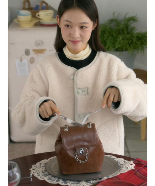 ANOETIC(アノエティック)の「ANC CLASSIC MINI SHOULDER BAG_BROWN(ショルダーバッグ・レディース・ブラウン・FREE)」の5枚目の写真