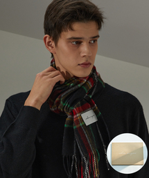 WHITE PROJECT（ホワイトプロジェクト）の「[ギフトボックス]_ロンドンパターンバージンウールマフラー_ブラック_成人男女共用（マフラー）」