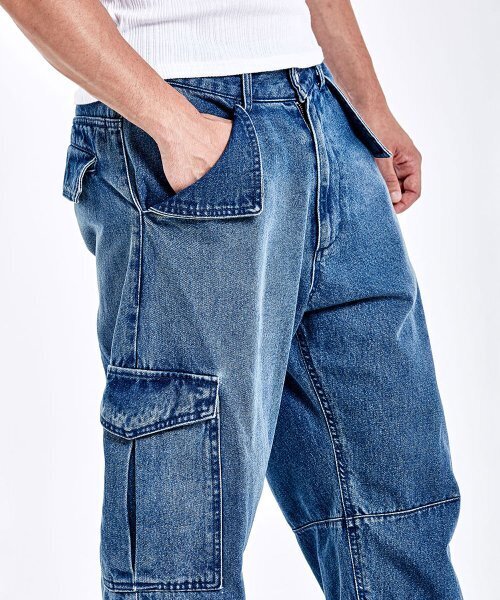 51%（フィフティーワンパーセント）の「Denim cargo pants - Blue（デニムパンツ・メンズ・その他・M/S/L）」の7枚目の写真