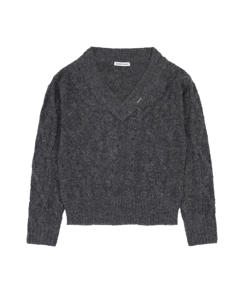 ORDINARY HOLIDAY（オーディナリー ホリデー）の「LOOSE FIT CABLE KNIT PULLOVER [DEEP GRAY]（ニット/セーター・レディース・その他・FREE）」の2枚目の写真