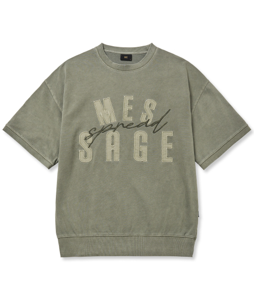 MES ピグメント Tシャツ - カーキ