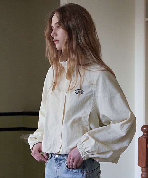 HAINT(ヘイント)の「HIGH NECK WIND BREAKER JUMPER_2COLORS_CREAM(ナイロンジャケット・レディース・その他・FREE)」の4枚目の写真