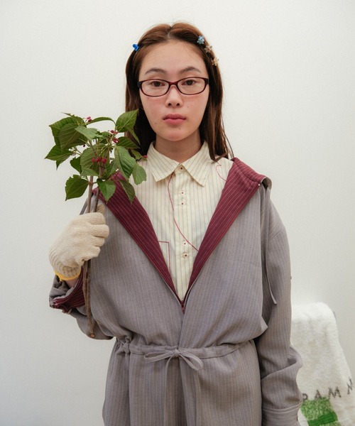 PAMM(パム)の「肌色のストライプジャンプスーツ(つなぎ/オールインワン・レディース・ベージュ系/グレー系・フリー)」の19枚目の写真