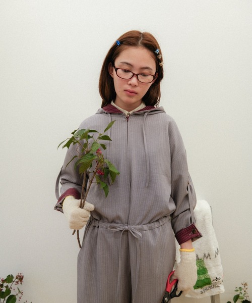 PAMM(パム)の「肌色のストライプジャンプスーツ(つなぎ/オールインワン・レディース・ベージュ系/グレー系・フリー)」の20枚目の写真