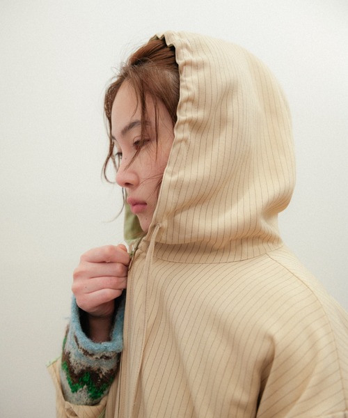 PAMM(パム)の「肌色のストライプジャンプスーツ(つなぎ/オールインワン・レディース・ベージュ系/グレー系・フリー)」の9枚目の写真