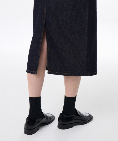 MUSINSA STANDARD WOMAN（ムシンサスタンダードウーマン）の「ウィメンズデニムミディスカート[ディープインディゴ]（スカート・レディース・その他・LARGE/MEDIUM/SMALL/X-SMALL）」の7枚目の写真