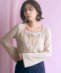 marun（マルン）の「＜大きいサイズ＞テレコリブスクエアネックカットソー marun（Tシャツ/カットソー）」