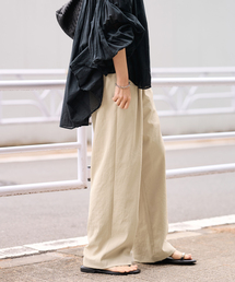 ≪新色 / 追加≫ポリエステルツイルリラックスパンツ