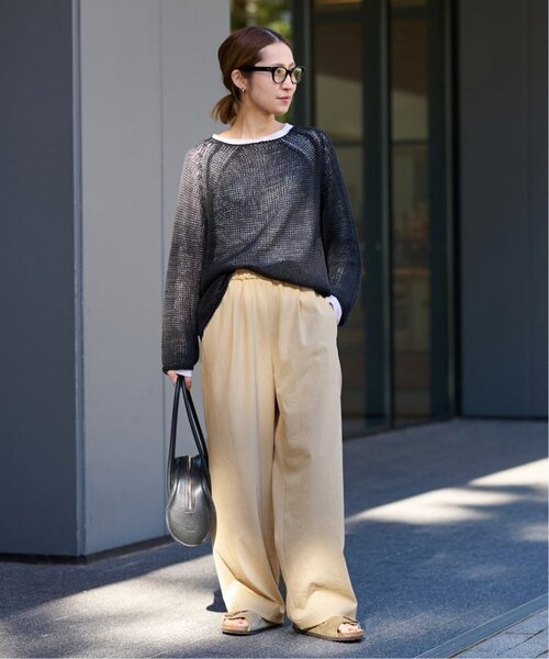 FRAMeWORK（フレームワーク）の「≪新色 / 追加≫ポリエステルツイルリラックスパンツ（その他パンツ・レディース・ベージュ/ホワイト系その他/ブラウン・34/36/38/40）」の7枚目の写真