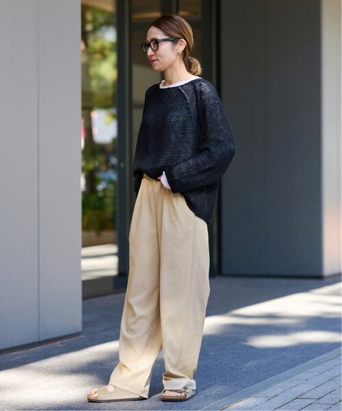 FRAMeWORK（フレームワーク）の「≪新色 / 追加≫ポリエステルツイルリラックスパンツ（その他パンツ・レディース・ベージュ/ホワイト系その他/ブラウン・34/36/38/40）」の8枚目の写真