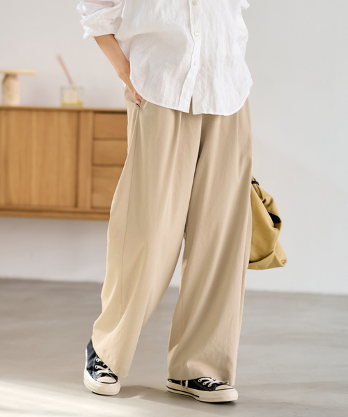 FRAMeWORK（フレームワーク）の「≪新色 / 追加≫ポリエステルツイルリラックスパンツ（その他パンツ・レディース・ベージュ/ホワイト系その他/ブラウン・34/36/38/40）」の16枚目の写真