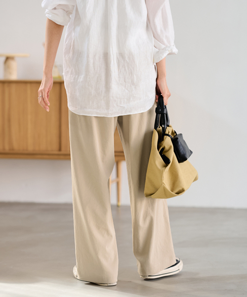 FRAMeWORK（フレームワーク）の「≪新色 / 追加≫ポリエステルツイルリラックスパンツ（その他パンツ・レディース・ベージュ/ホワイト系その他/ブラウン・34/36/38/40）」の17枚目の写真