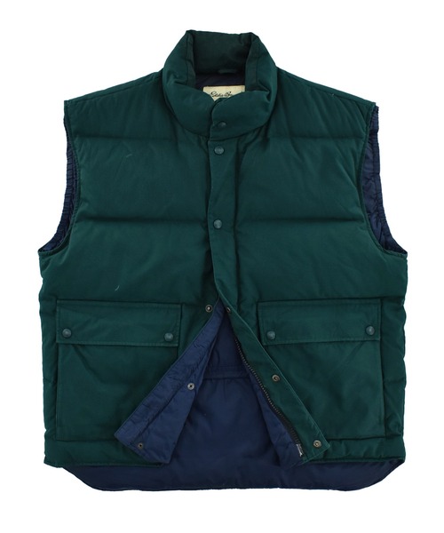 90's Woolrich ダウンベスト 白タグウールリッチエディバウアー 80s USA製 Woolrichウールリッチ ナイロン ダウンベスト 緑 L