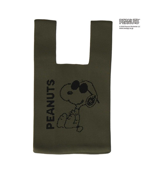 PEANUTS(ピーナッツ)の「ニットミニバッグ(エコバッグ/サブバッグ・レディース・ブラック/アイボリー/カーキ・FREE)」の12枚目の写真
