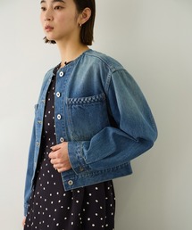 ROPE' | 【KUROKI(クロキ)】ノーカラーデニムジャケット/イージーケア・セットアップ対応(デニムジャケット)