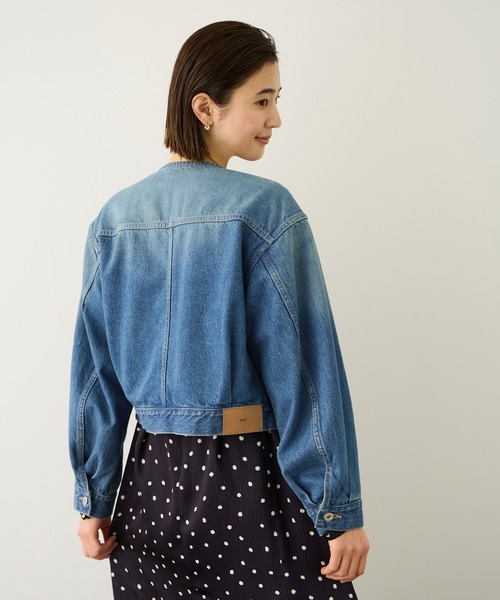 ROPE'（ロペ）の「ノーカラーデニムジャケット(岡山デニム)/セットアップ対応・イージーケア（デニムジャケット・レディース・ブルー系その他6/ネイビー・FREE）」の22枚目の写真