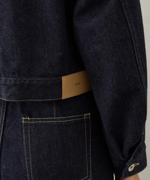 ROPE'（ロペ）の「【KUROKI(クロキ)】ノーカラーデニムジャケット/イージーケア・セットアップ対応（デニムジャケット・レディース・ブルー系その他6/ネイビー・FREE）」の10枚目の写真