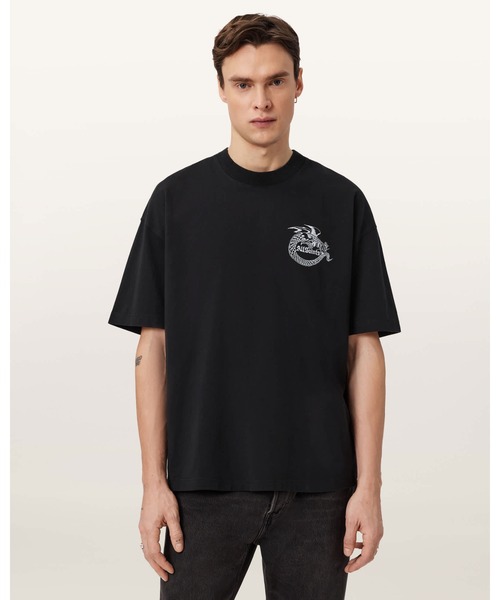 ALLSAINTS(オールセインツ)の「TERRA OVERSIZED GRAPHIC T-SHIRT | TERRA オーバーサイズ グラフィック Tシャツ(Tシャツ/カットソー・メンズ・ブラック・M/L)」の1枚目の写真