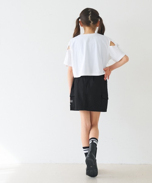 coca(coca)(コカ)の「キッズ フロントジップスカート(スカート・キッズ・ブラック/ライトブルー・120/130/140/150)」の6枚目の写真