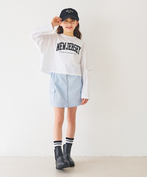 coca(coca)(コカ)の「キッズ フロントジップスカート(スカート・キッズ・ブラック/ライトブルー・120/130/140/150)」の9枚目の写真