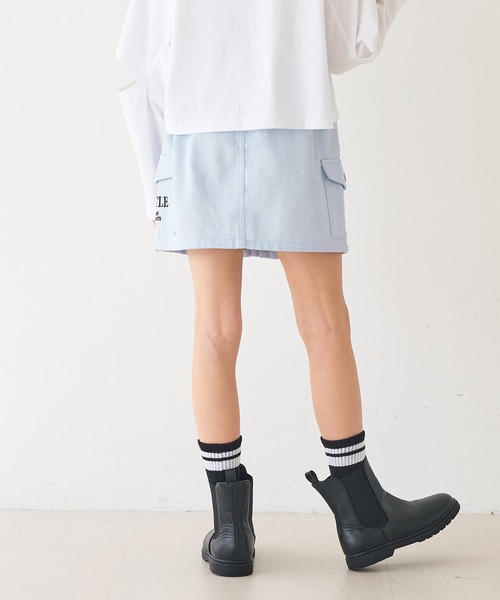 coca(coca)(コカ)の「キッズ フロントジップスカート(スカート・キッズ・ブラック/ライトブルー・120/130/140/150)」の12枚目の写真