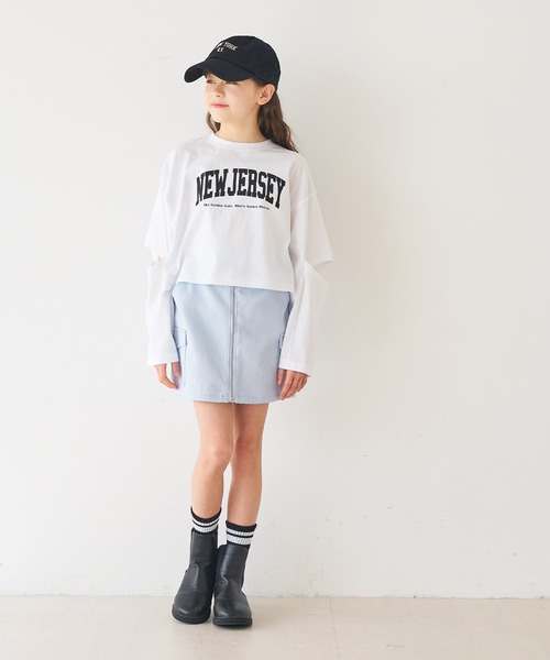 coca(coca)(コカ)の「キッズ フロントジップスカート(スカート・キッズ・ブラック/ライトブルー・120/130/140/150)」の13枚目の写真