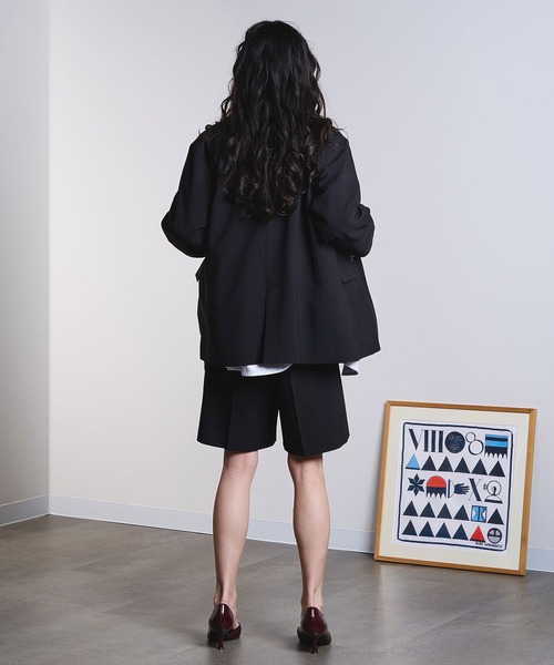 ROSE BUD(ローズバッド)の「DOUBLE TAILORED JACKET(テーラードジャケット・レディース・ブラック/ベージュ・M/S)」の5枚目の写真