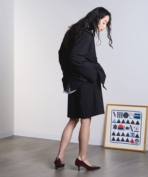 ROSE BUD(ローズバッド)の「DOUBLE TAILORED JACKET(テーラードジャケット・レディース・ブラック/ベージュ・M/S)」の8枚目の写真