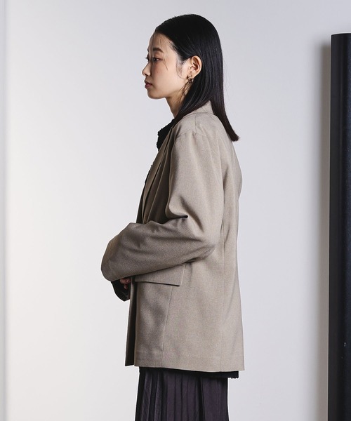 ROSE BUD(ローズバッド)の「DOUBLE TAILORED JACKET(テーラードジャケット・レディース・ブラック/ベージュ・M/S)」の12枚目の写真
