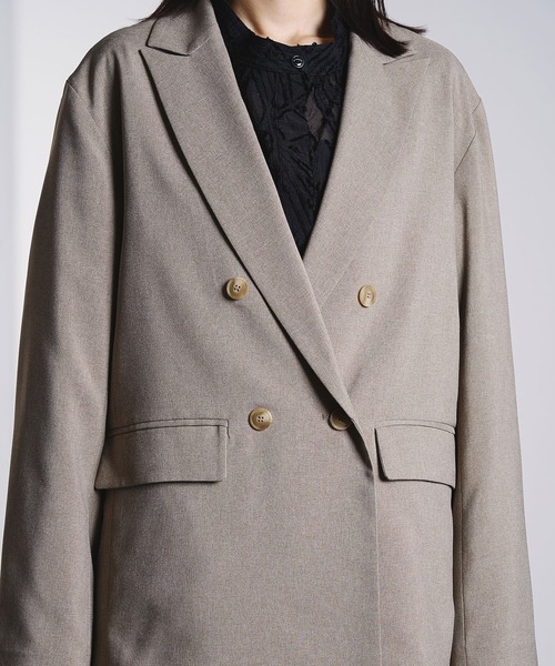 ROSE BUD(ローズバッド)の「DOUBLE TAILORED JACKET(テーラードジャケット・レディース・ブラック/ベージュ・M/S)」の19枚目の写真