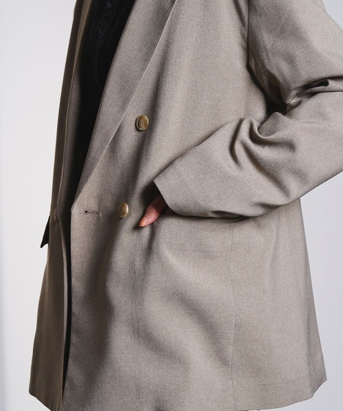 ROSE BUD(ローズバッド)の「DOUBLE TAILORED JACKET(テーラードジャケット・レディース・ブラック/ベージュ・M/S)」の20枚目の写真