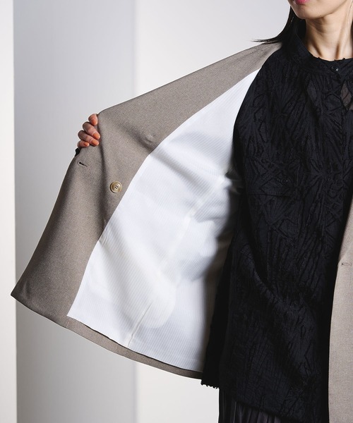 ROSE BUD(ローズバッド)の「DOUBLE TAILORED JACKET(テーラードジャケット・レディース・ブラック/ベージュ・M/S)」の21枚目の写真