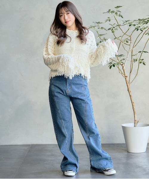 DAESE TOKYO(デセトウキョウ)の「『DAESE TOKYO/デセトウキョウ』デニム シームフレアパンツ(デニムパンツ・レディース・ブルー系1/ブルー/グレー・FREE)」の19枚目の写真