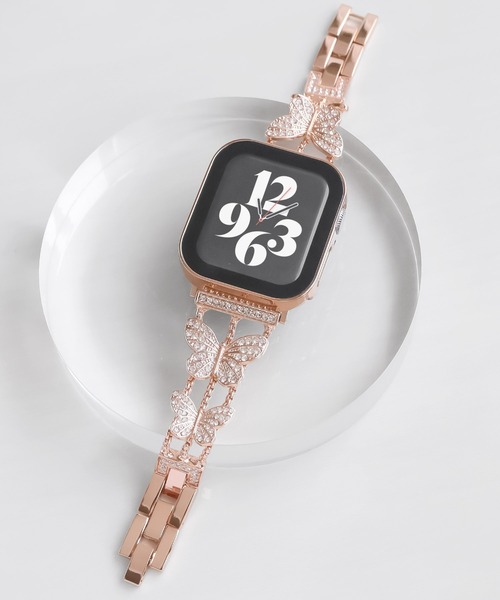 Urban Coral(アーバンコーラル)の「Apple Watch Band / アップルウォッチ ジルコニアバタフライバンド / Urban Coral(デジタル腕時計・レディース・ピンクゴールド/ゴールド系その他・40mm)」の1枚目の写真