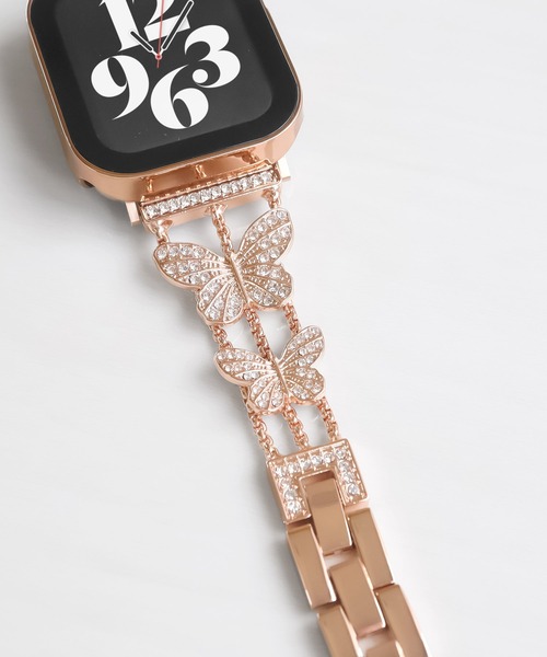 Urban Coral(アーバンコーラル)の「Apple Watch Band / アップルウォッチ ジルコニアバタフライバンド / Urban Coral(デジタル腕時計・レディース・ピンクゴールド/ゴールド系その他・40mm)」の5枚目の写真