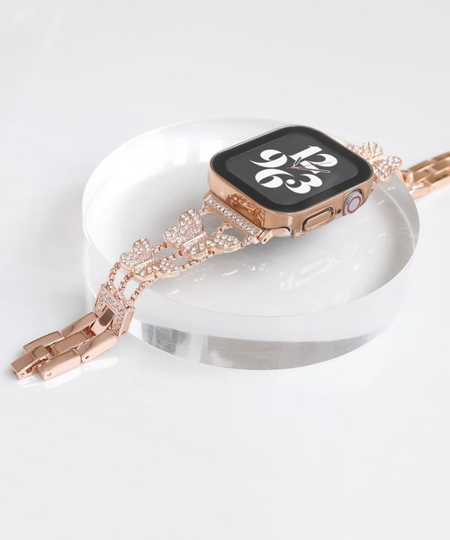 Urban Coral(アーバンコーラル)の「Apple Watch Band / アップルウォッチ ジルコニアバタフライバンド / Urban Coral(デジタル腕時計・レディース・ピンクゴールド/ゴールド系その他・40mm)」の4枚目の写真