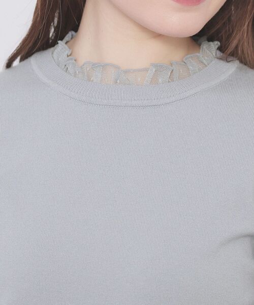 index（インデックス）の「ドットチュールフリルデザインニット【洗濯機OK】（ニット/セーター・レディース・ブラック/オフホワイト/サックスブルー・42/40/38/36）」の20枚目の写真