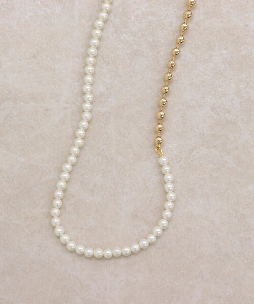 fredy emue（フレディエミュ）の「パールメタルフリーフックネックレス（ネックレス・レディース・シルバー/ゴールド・FREE）」の10枚目の写真