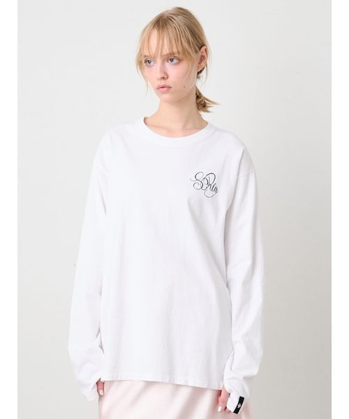 SORIN(ソリン )の「Embroidered Basic Long Tshirt/エンブロイダード ベーシックロングTシャツ(Tシャツ/カットソー・レディース・スカイブルー/ライトピンク/ホワイト・38)」の4枚目の写真