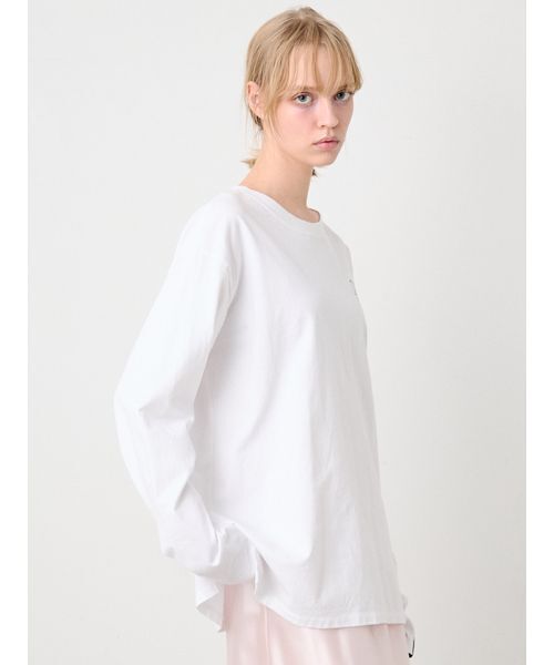 SORIN(ソリン )の「Embroidered Basic Long Tshirt/エンブロイダード ベーシックロングTシャツ(Tシャツ/カットソー・レディース・スカイブルー/ライトピンク/ホワイト・38)」の5枚目の写真