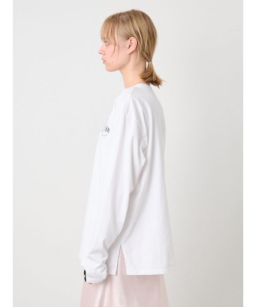 SORIN(ソリン )の「Embroidered Basic Long Tshirt/エンブロイダード ベーシックロングTシャツ(Tシャツ/カットソー・レディース・スカイブルー/ライトピンク/ホワイト・38)」の6枚目の写真