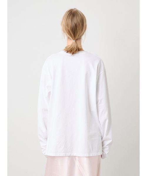 SORIN(ソリン )の「Embroidered Basic Long Tshirt/エンブロイダード ベーシックロングTシャツ(Tシャツ/カットソー・レディース・スカイブルー/ライトピンク/ホワイト・38)」の7枚目の写真