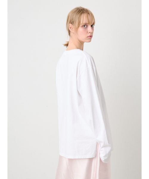 SORIN(ソリン )の「Embroidered Basic Long Tshirt/エンブロイダード ベーシックロングTシャツ(Tシャツ/カットソー・レディース・スカイブルー/ライトピンク/ホワイト・38)」の8枚目の写真