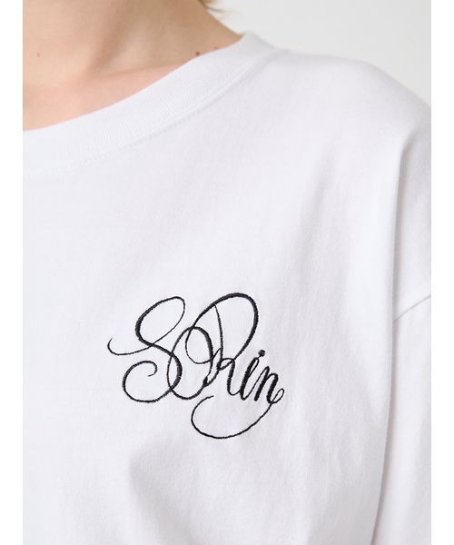 SORIN(ソリン )の「Embroidered Basic Long Tshirt/エンブロイダード ベーシックロングTシャツ(Tシャツ/カットソー・レディース・スカイブルー/ライトピンク/ホワイト・38)」の10枚目の写真