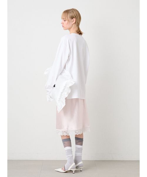 SORIN(ソリン )の「Embroidered Basic Long Tshirt/エンブロイダード ベーシックロングTシャツ(Tシャツ/カットソー・レディース・スカイブルー/ライトピンク/ホワイト・38)」の13枚目の写真