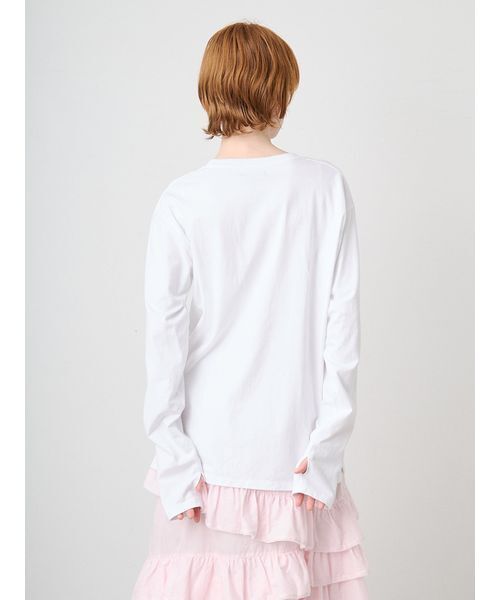 SORIN(ソリン )の「Embroidered Basic Long Tshirt/エンブロイダード ベーシックロングTシャツ(Tシャツ/カットソー・レディース・スカイブルー/ライトピンク/ホワイト・38)」の17枚目の写真